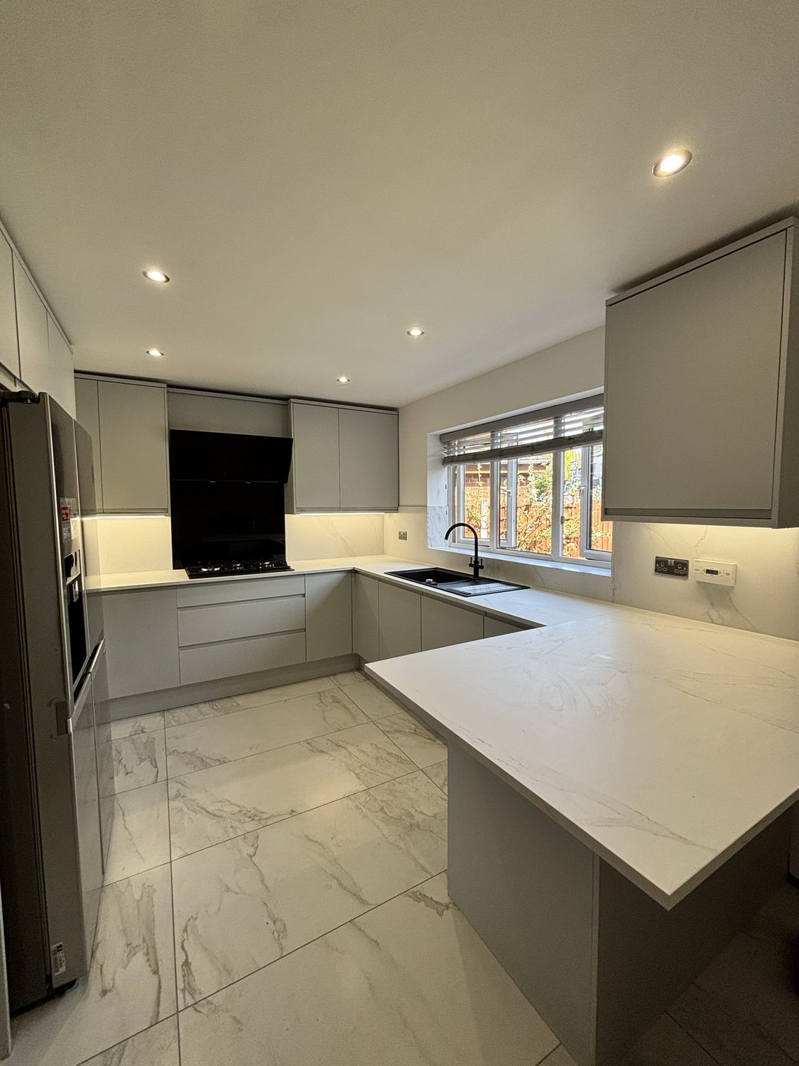 Finished kitchen with island